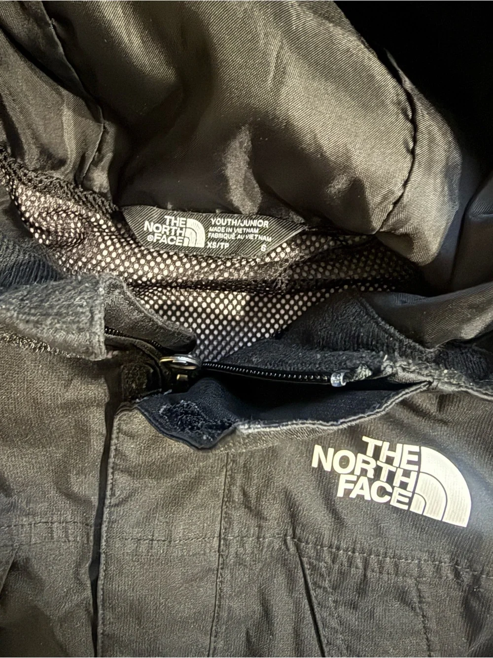 The North Face Kids Black Hooded Rain Jacket